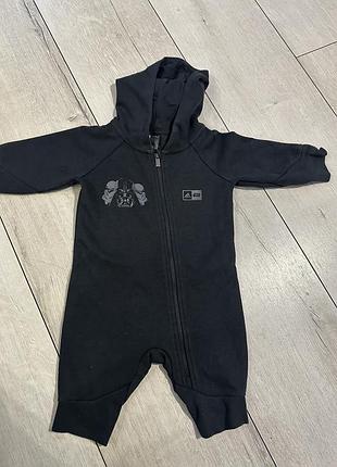 Чоловічок унісекс adidas чорний, розмір 62