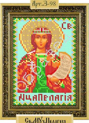 З-98 схема для вишивання бісером на габардині св. муч. пелазія.