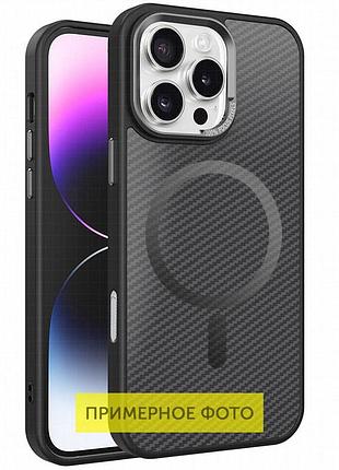 Чехол tpu+pc carbon mirage with magnetic fit для apple iphone 16 (6.1") black