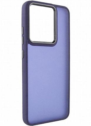 Чехол tpu+pc lyon frosted для motorola edge 60 fusion navy blue