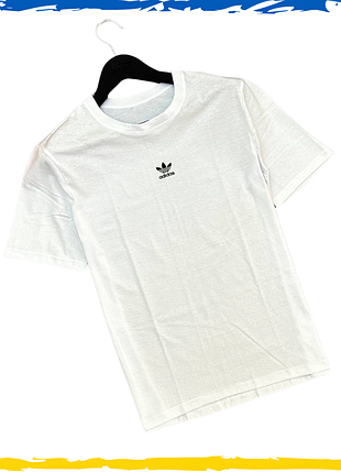 Футболка adidas унісекс. футболка адідас чоловіча та жіноча. білий. s-2xl
