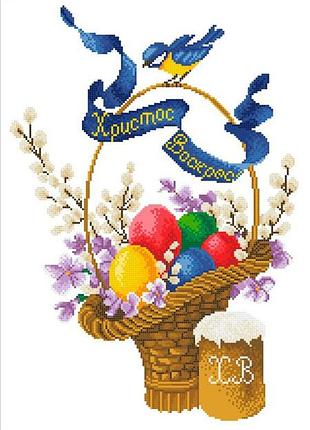Хввг-133. схема для вишивки бісером великодній рушник