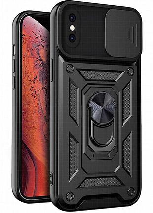 Чехол ummi camshield serge ring для apple iphone x / xs (5.8") черный / black