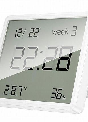 Электронный термогигрометр + часы hoco hx41 5in1 indoor white