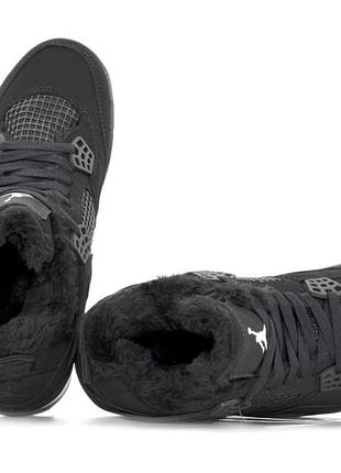 4 retro mono black ❄️ хутро 36-45 унісекс 3