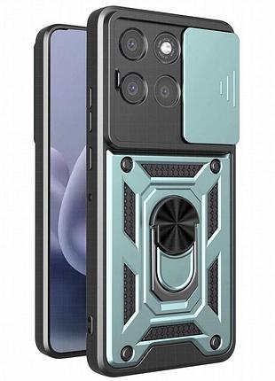 Чехол ummi camshield serge ring для motorola moto g86 5g зеленый / green