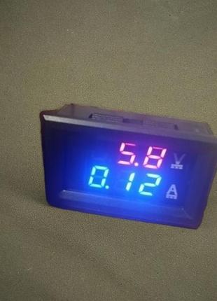 Вольтметр амперметр 0 - 100v вольт яркий дисплей новый