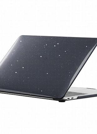 Чехол-накладка glitter для apple macbook air 13.3'' (2018-2020) черный