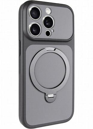 Чехол ummi full camera with magnetic fit hq ring для apple iphone 15 pro max (6.7") black