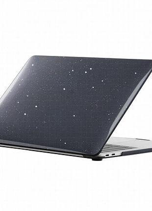 Чехол-накладка glitter для apple macbook air 15'' (2023-2026) черный