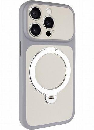 Чехол ummi full camera with magnetic fit hq ring для apple iphone 13 pro (6.1") grey