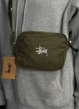 Сумка месенджер унісекс stüssy чорна 3