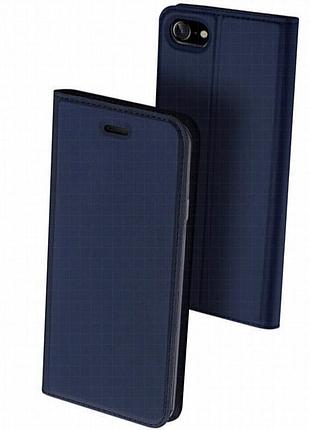 Чехол-книжка dux ducis с карманом для визиток для apple iphone 7 / 8 / se (2020) (4.7") синий