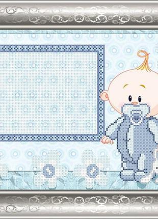 Скм-167. схема для вишивки бісером метрика для хлопчика.