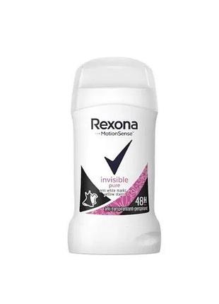 Антиперспирант-сток для женщин "invisible pure" rexona motionsense woman, 40 мл