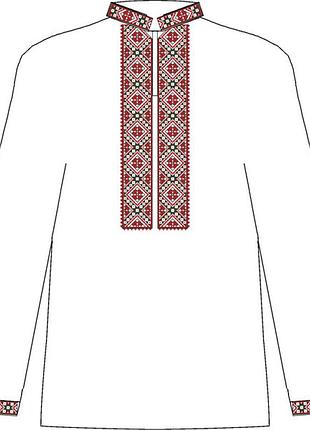 Чсвб-10. заготовка мужская рубашка льняная белая