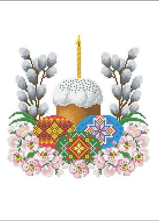 Хвг-043. схема для вишивки бісером великодній рушничок.