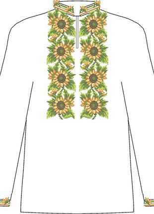 Чсвл-16. заготовка мужская рубашка льняная серая