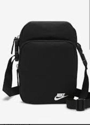 Сумка месенджер унісекс nike чорна текстильна