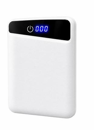 Готовий павербанк (diy) на 3 акумулятори 18650 з led-дисплеєм 6000 mah білий