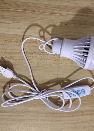 Led лампа аварійна usb з пультом 7w 3 режими світла кабель 134 см