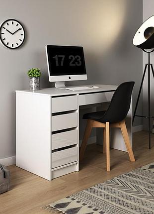 Стол туалетный письменный perfect home ада/ada с ящиками белый глянец ( )