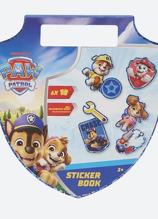 Дитяча книга наліпок paw patrol — стікери щенячий патруль 6 аркушів