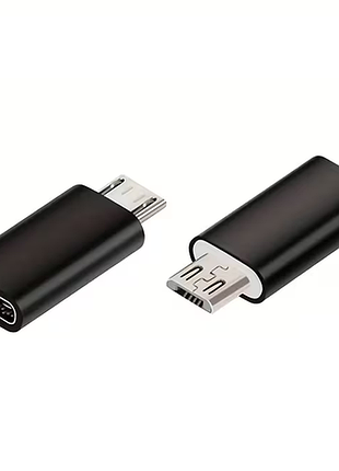 Переходник адаптер usb type-c (female) - micro usb (male) черный