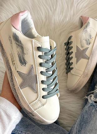 Golden goose cream grey star 2