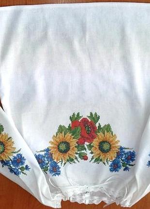 Швд-04. пошита дитяча блузка габардин, білий, 146