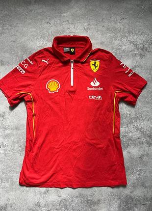 Офіційне поло scuderia ferrari f1 2024 puma