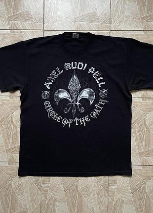 Футболка vintage axel rudi pell 2012 tour tee circle of the oath fruit of the loom xl y2k