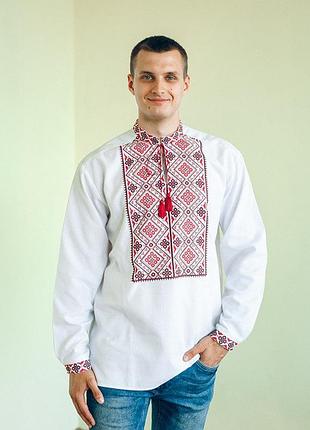 Вишиванка чоловіча володар. червоний візерунок