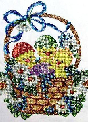 Рв-07. схема для вишивки бісером рушник великодній.