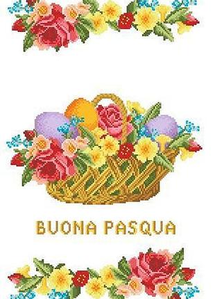 Хввг-155. рушник великодній (італійська мова). схема для вишивки бісером.