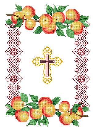 Рсв-018. схема для вишивки бісером рушник до спаса.