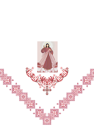 Х-043. схема для вишивки бісером фана до церкви ісусе, уповаю на тебе.