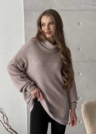 Светр з високим горлом бежевий merlini vianor 110002002