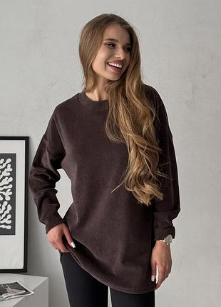 Вязаный женский свитер шоколадный merlini vella 110002024 l/xl