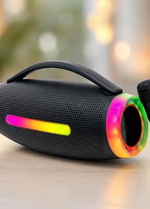 Колонка ms-3643bt-w / колонка bluetooth с микрофоном / акустика с rgb-подсветкой