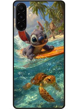 Чехол силиконовый бампер для samsung a18 лило и стич stitch