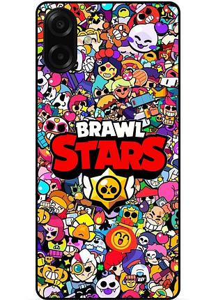 Силіконовий чохол бампер для samsung a08 з малюнком brawl силова ліга нокаут бравл леон ворон