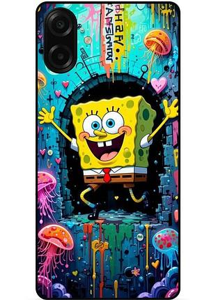 Силіконовий чохол бампер для samsung a08 з картинкою sponge bob губка боб
