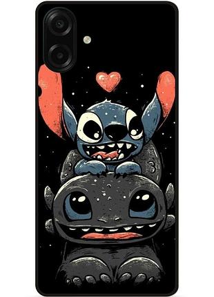 Силиконовый чехол бампер для samsung a07s с рисунком stitch стич