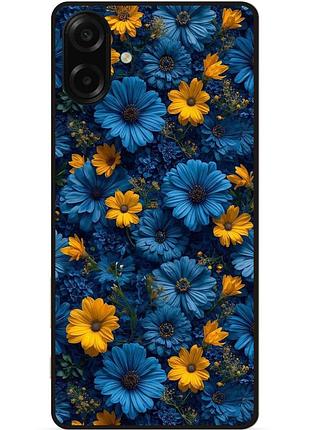 Силіконовий чохол бампер для samsung a07s з малюнком квіти астри гербери