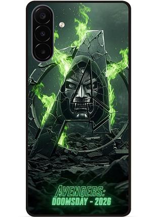 Силиконовый бампер чехол для samsung a18 с рисунком avengers doomsday мстители
