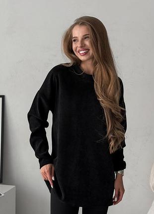 Вязаный женский свитер черный merlini vella 110002021 4xl/5xl