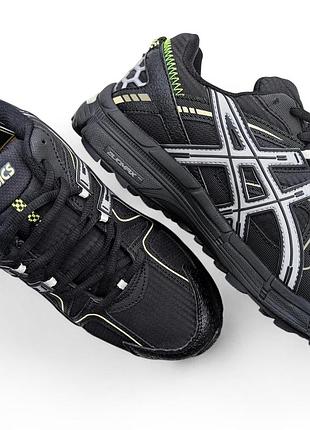 Чоловічі термо кросівки asics gel kahana 8 чорні з салатовим