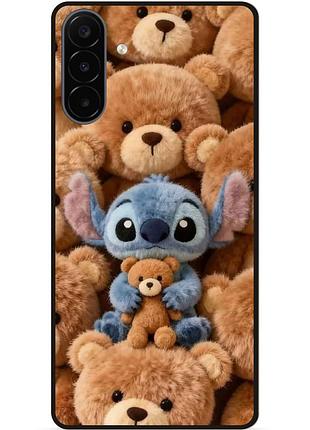 Силиконовый чехол бампер для samsung a18 с картинкой stitch стич