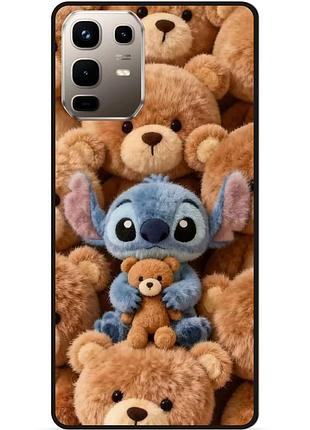 Силиконовый чехол бампер для infinix note 50 pro plus 5g (x6856) с картинкой stitch стич